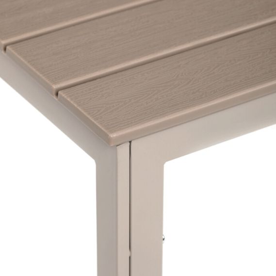 Záhradná zostava 156x78x74cm, polywood, béžová, AZS-B1656 CRM