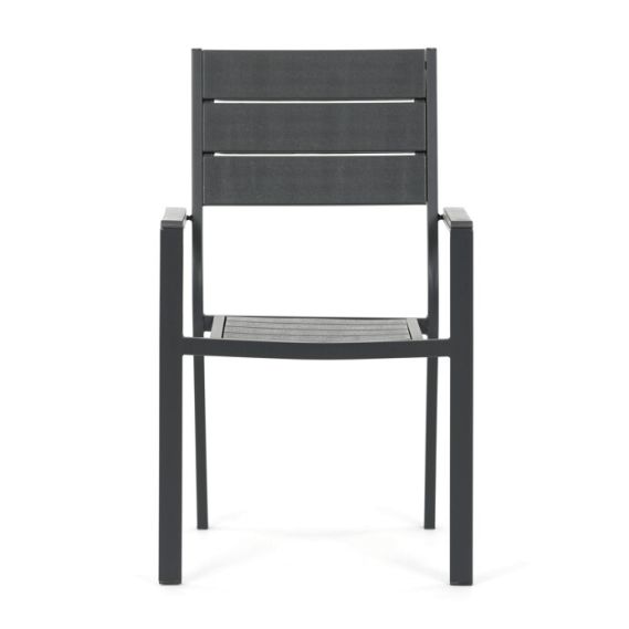 Záhradná zostava 156x78x74cm, polywood, šedá, AZS-B1656 GREY