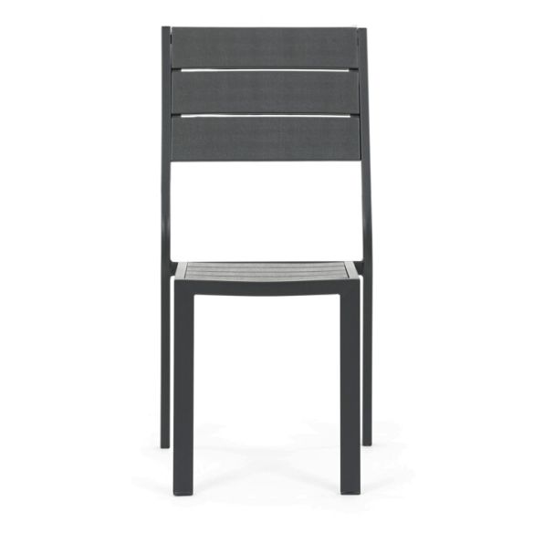 Záhradná zostava 156x78x74cm, polywood, šedá, AZS-B1656 GREY