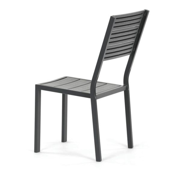 Záhradná zostava 156x78x74cm, polywood, šedá, AZS-B1656 GREY