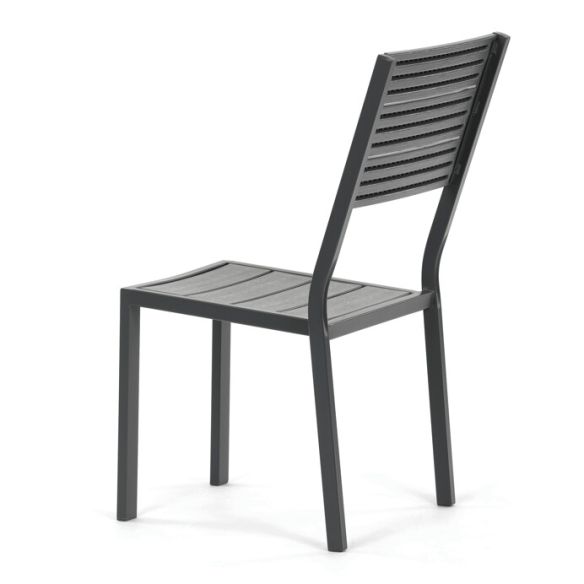 Záhradná zostava 156x78x74cm, polywood, šedá, AZS-B1656 GREY