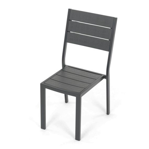 Záhradná zostava 156x78x74cm, polywood, šedá, AZS-B1656 GREY