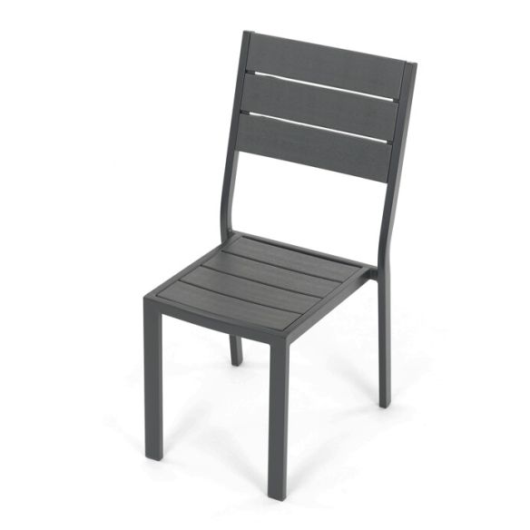 Záhradná zostava 156x78x74cm, polywood, šedá, AZS-B1656 GREY