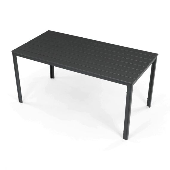 Záhradná zostava 156x78x74cm, polywood, šedá, AZS-B1656 GREY