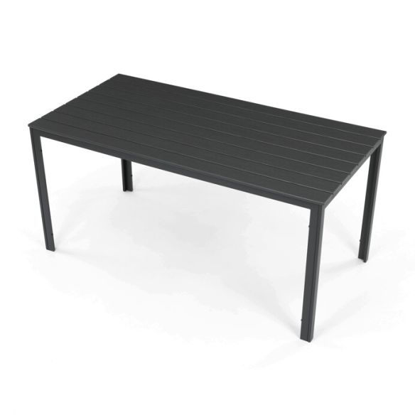 Záhradná zostava 156x78x74cm, polywood, šedá, AZS-B1656 GREY