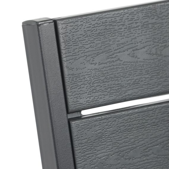 Záhradná zostava 156x78x74cm, polywood, šedá, AZS-B1656 GREY