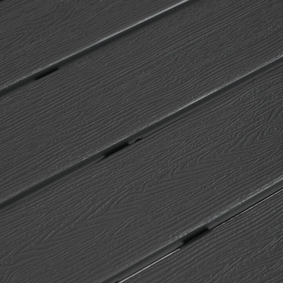 Záhradná zostava 156x78x74cm, polywood, šedá, AZS-B1656 GREY