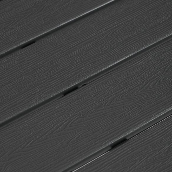 Záhradná zostava 156x78x74cm, polywood, šedá, AZS-B1656 GREY