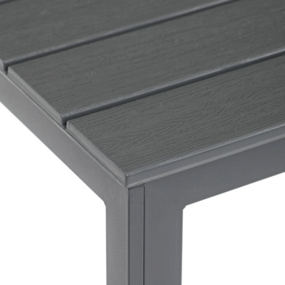 Záhradná zostava 156x78x74cm, polywood, šedá, AZS-B1656 GREY