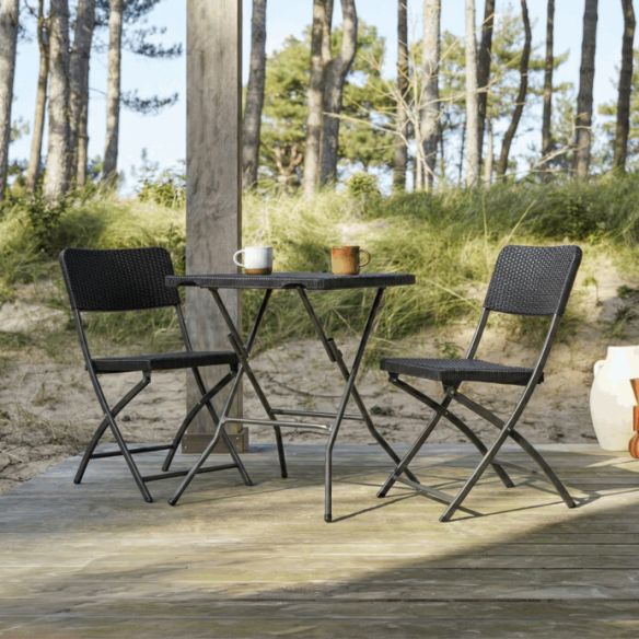 Záhradný set 1+2, plast, šedá, AZS-L2161 GREY