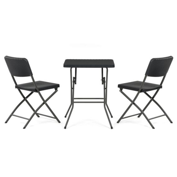 Záhradný set 1+2, plast, šedá, AZS-L2161 GREY