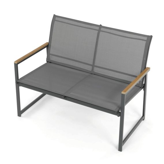 Záhradná zostava, sieťovina, šedá, AZS-S1212 GREY