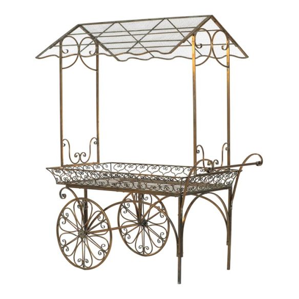 Kočiar kovový - dekoračná, farba medená
