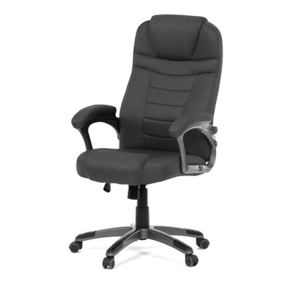 Kancelárske kreslo, hojdací mechanizmus, čierna látka, KA-C713 BK2