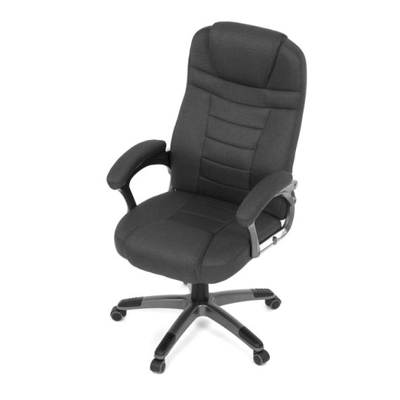 Kancelárske kreslo, hojdací mechanizmus, čierna látka, KA-C713 BK2