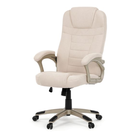 Kancelárske kreslo, hojdací mechanizmus, béžová látka, KA-C713 CRM2