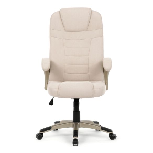 Kancelárske kreslo, hojdací mechanizmus, béžová látka, KA-C713 CRM2