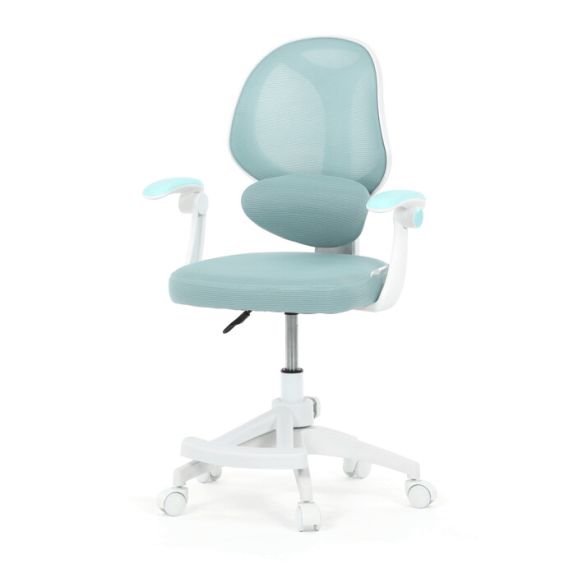 Detská stolička, výškovo nastaviteľná, modrá sieťovina, KA-W8008 BLUE