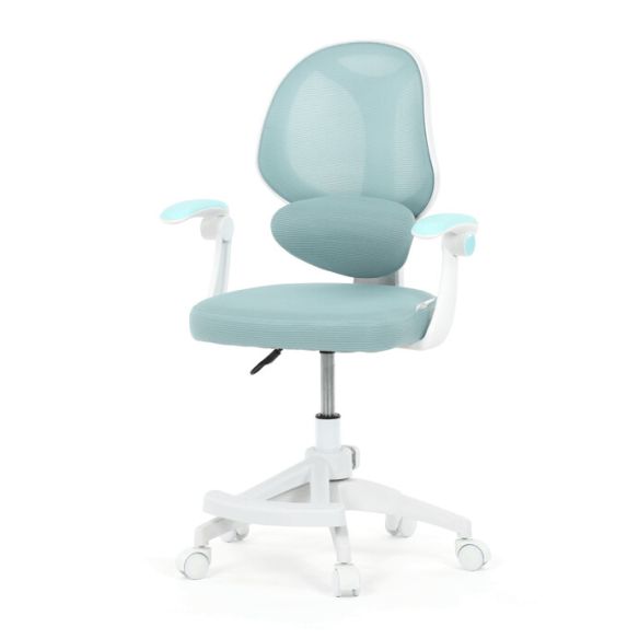 Detská stolička, výškovo nastaviteľná, modrá sieťovina, KA-W8008 BLUE