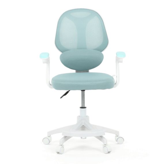 Detská stolička, výškovo nastaviteľná, modrá sieťovina, KA-W8008 BLUE