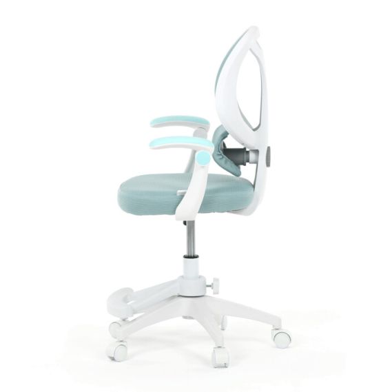 Detská stolička, výškovo nastaviteľná, modrá sieťovina, KA-W8008 BLUE