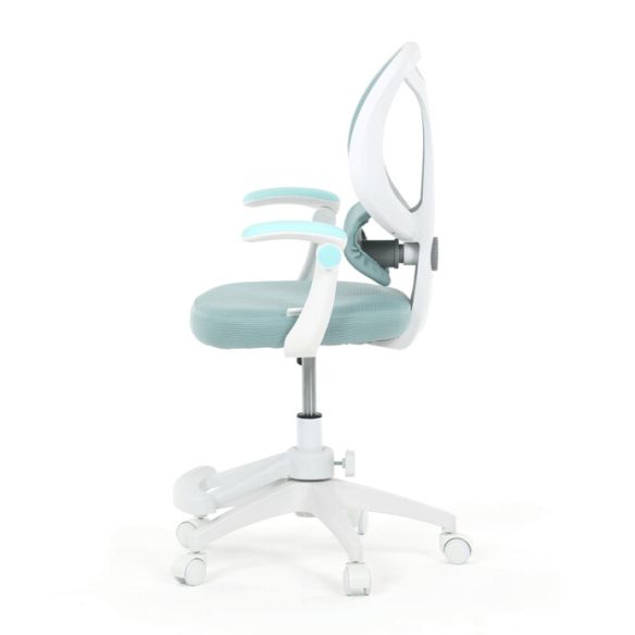 Detská stolička, výškovo nastaviteľná, modrá sieťovina, KA-W8008 BLUE