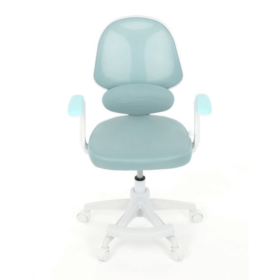 Detská stolička, výškovo nastaviteľná, modrá sieťovina, KA-W8008 BLUE