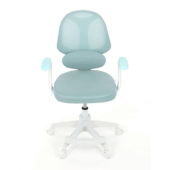 Detská stolička, výškovo nastaviteľná, modrá sieťovina, KA-W8008 BLUE