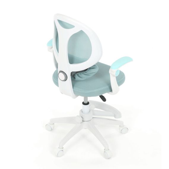 Detská stolička, výškovo nastaviteľná, modrá sieťovina, KA-W8008 BLUE