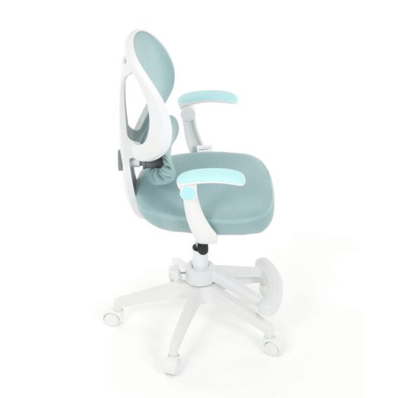 Detská stolička, výškovo nastaviteľná, modrá sieťovina, KA-W8008 BLUE