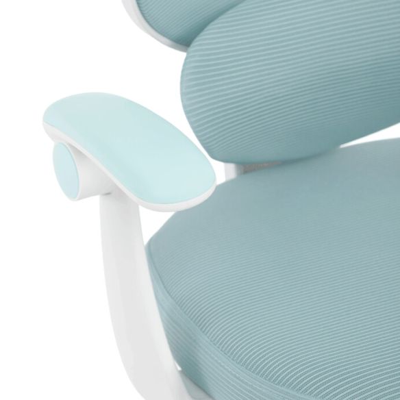 Detská stolička, výškovo nastaviteľná, modrá sieťovina, KA-W8008 BLUE