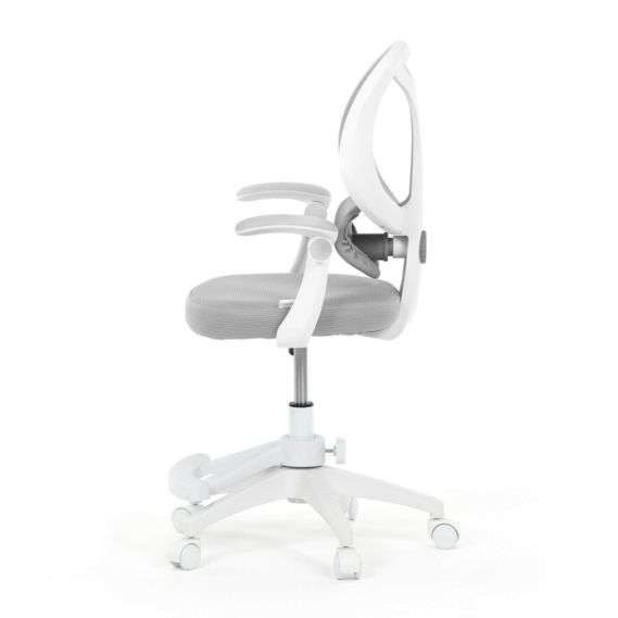 Detská stolička, výškovo nastaviteľná, šedá sieťovina, KA-W8008 GREY