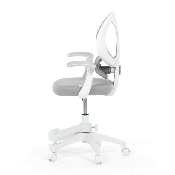 Detská stolička, výškovo nastaviteľná, šedá sieťovina, KA-W8008 GREY