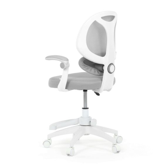 Detská stolička, výškovo nastaviteľná, šedá sieťovina, KA-W8008 GREY