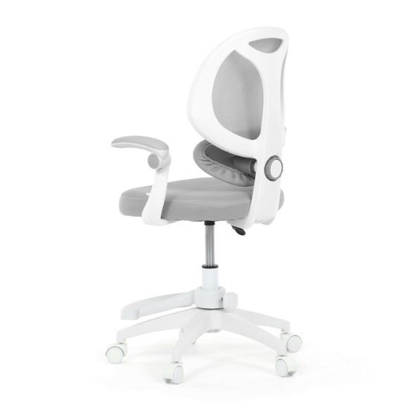 Detská stolička, výškovo nastaviteľná, šedá sieťovina, KA-W8008 GREY