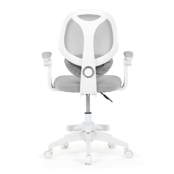 Detská stolička, výškovo nastaviteľná, šedá sieťovina, KA-W8008 GREY