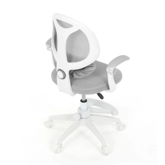 Detská stolička, výškovo nastaviteľná, šedá sieťovina, KA-W8008 GREY