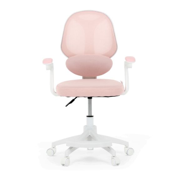 Detská stolička, výškovo nastaviteľná, ružová sieťovina, KA-W8008 PINK