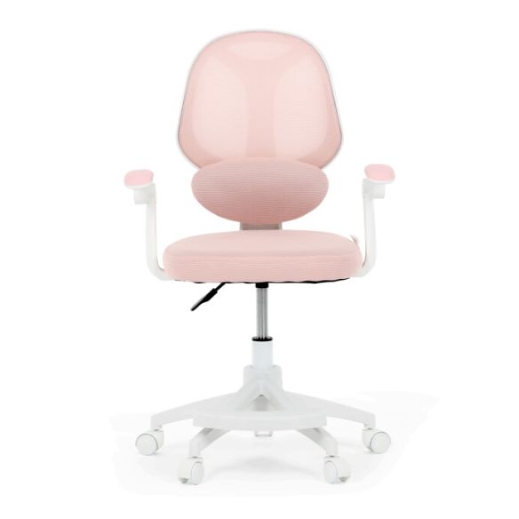 Detská stolička, výškovo nastaviteľná, ružová sieťovina, KA-W8008 PINK