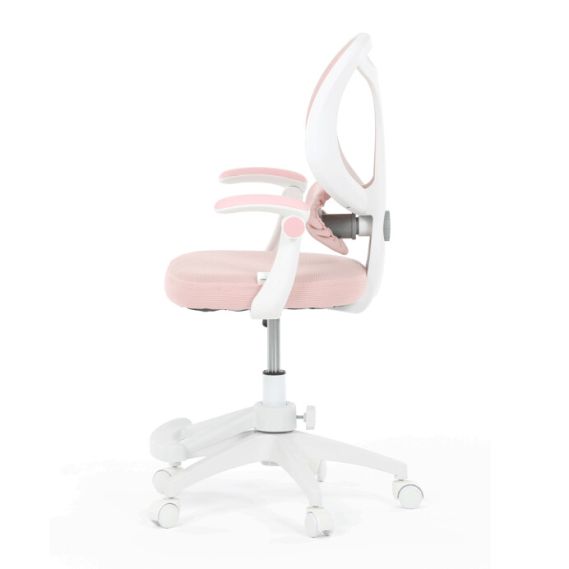 Detská stolička, výškovo nastaviteľná, ružová sieťovina, KA-W8008 PINK