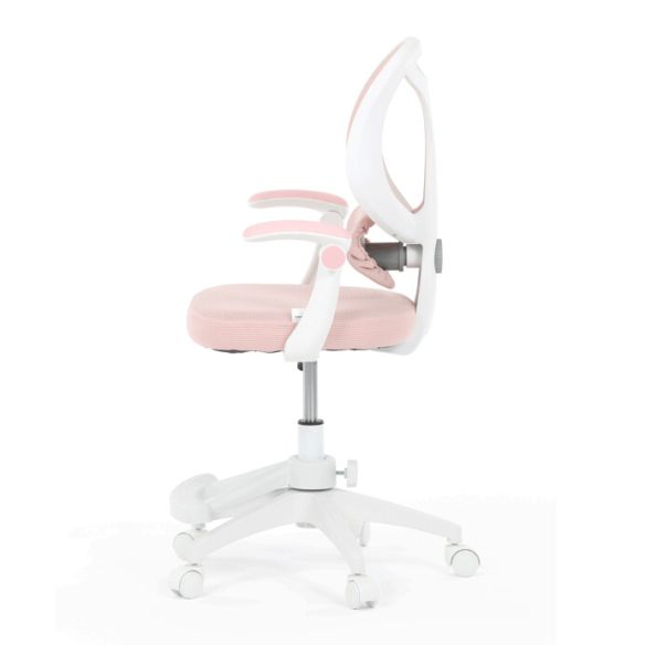 Detská stolička, výškovo nastaviteľná, ružová sieťovina, KA-W8008 PINK