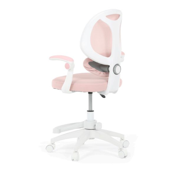 Detská stolička, výškovo nastaviteľná, ružová sieťovina, KA-W8008 PINK