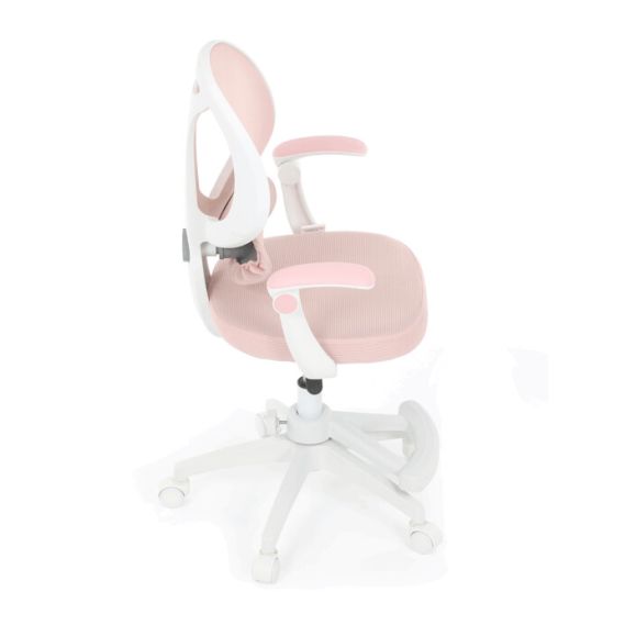Detská stolička, výškovo nastaviteľná, ružová sieťovina, KA-W8008 PINK