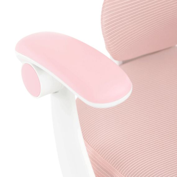 Detská stolička, výškovo nastaviteľná, ružová sieťovina, KA-W8008 PINK