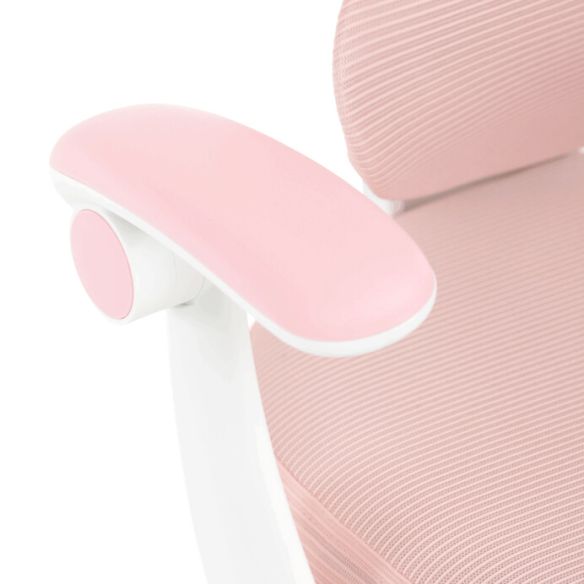 Detská stolička, výškovo nastaviteľná, ružová sieťovina, KA-W8008 PINK