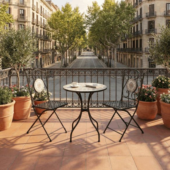 Záhradný set 1+2, keramika, viacfarebná, US1400 SET