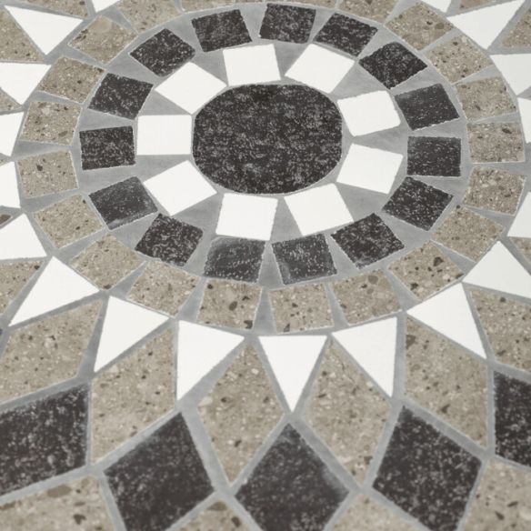 Záhradný set 1+2, kov, keramická mozaika, šedá, US1500 SET