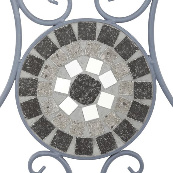Záhradný set 1+2, kov, keramická mozaika, šedá, US1500 SET
