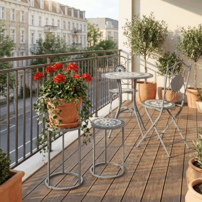 Stojan na kvety 35x35x52cm, keramika, šedá, US1501 2