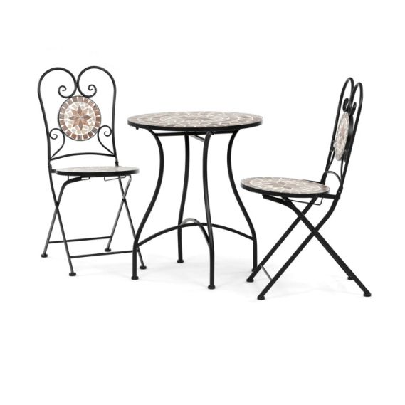 Záhradný set 1+2, kov, keramická mozaika, US1600 SET